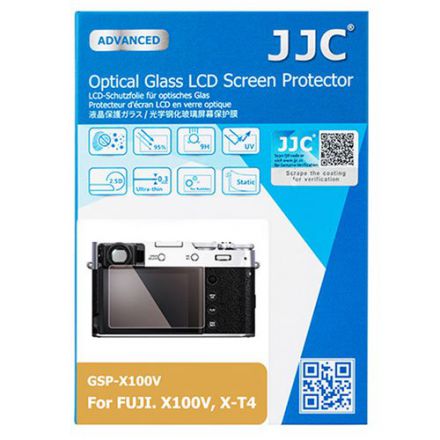 JJC GSP-X100V Ultra-thin LCD Screen Protector for Fujifilm X100V & X-T4 Camera , Blocks UV rays , Hardness 9H