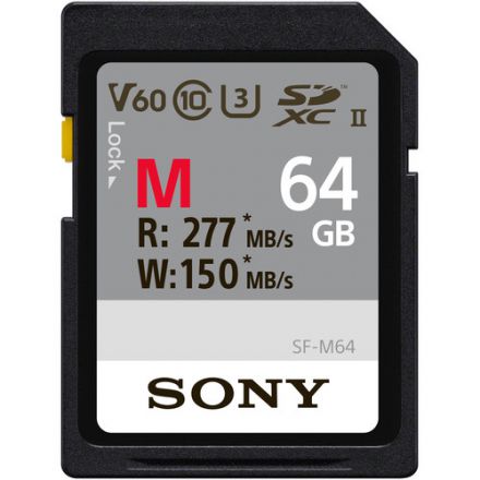 Sony SDXC 64GB SF-M Series Class 10 UHS-II 277/150 MB/s