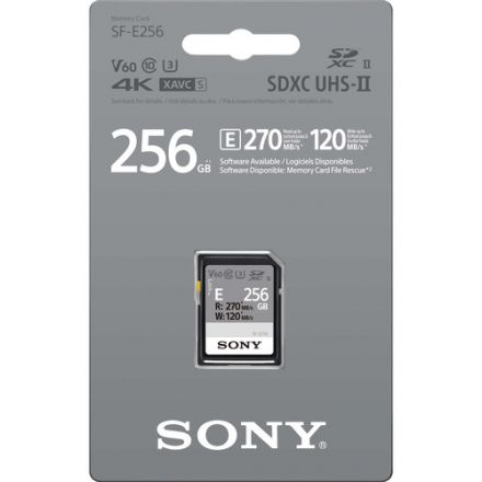 Sony SDXC 256GB SF-E Series Class 10 UHS-II 270/120 MB/s