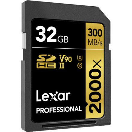 Lexar 32GB Professional 2000x UHS-II SDXC Memory Card