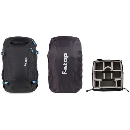 f-stop Mountain Series Kasmir UL 30L Backpack Essentials Bundle (Black/Blue) + f-stop Shallow ICU (Black, Medium) + f-stop Rain Cover (Black, Large)
