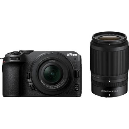 Nikon Z 30 Μηχανή με Z DX 16-50mm VR και Z DX 55-250mm VR Φακό Διπλό Κιτ