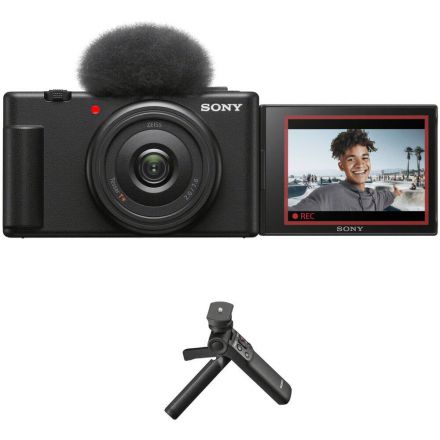 Sony ZV-1F Vlogging Camera με Λαβή Λήψης GP-VPT2BT