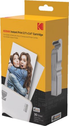 Kodak Ink + Photo Paper 30 Sheets [ 2.1″x3.4″ in. / 54x86mm ]