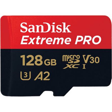 SanDisk Extreme Pro microSD 128GB + SD Adpt 170MB/s A2 V30 UHS-I U3