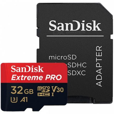 SanDisk 32GB Micro SD Extreme PRO UHS-I SDXC 32GB 100MB/s V30 + Adapter